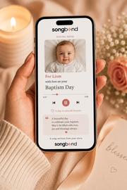 Personalized Baptism Gift for a Baby Boy — Custom Song Keepsake