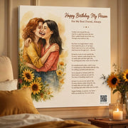 birthday gift for best friend — custom song canvas — Songbond