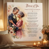 wedding gift for parents — custom song canvas — Songbond