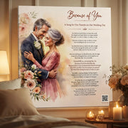 wedding gift for parents — custom song canvas — Songbond