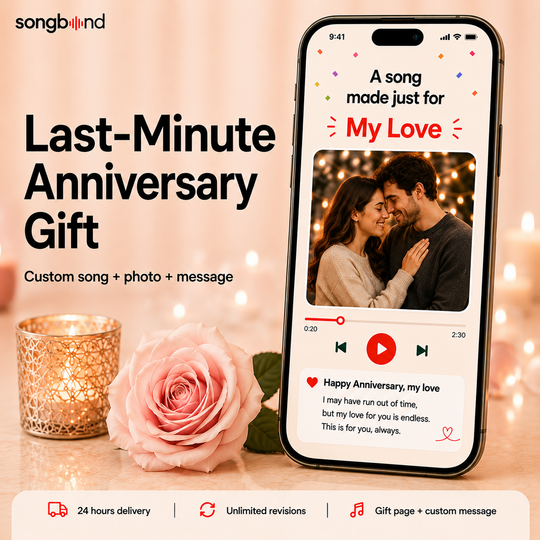 Last-Minute Anniversary Gift — A Personalized Song in 24–48h
