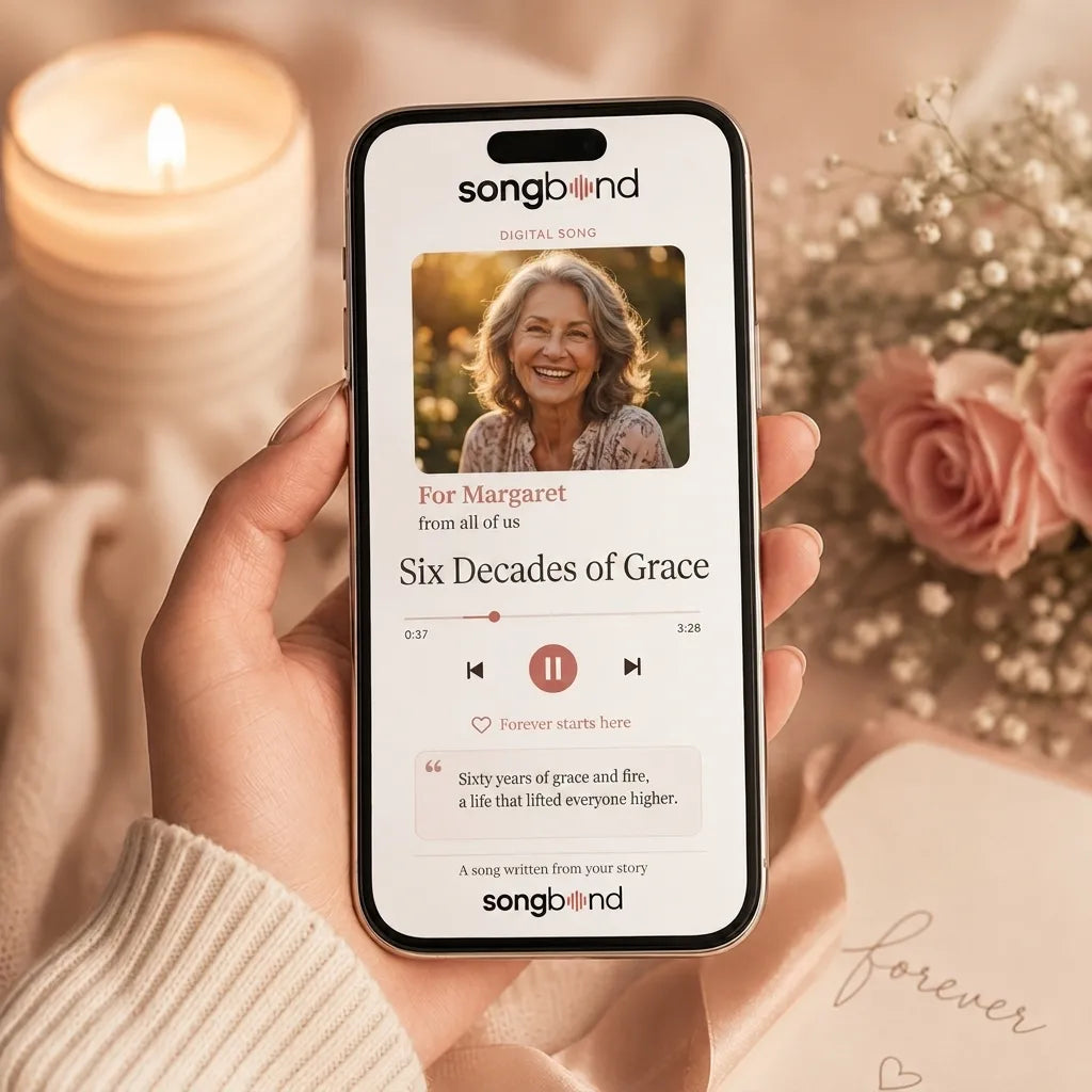 60th birthday gift for her — custom digital song with lyrics — Songbond