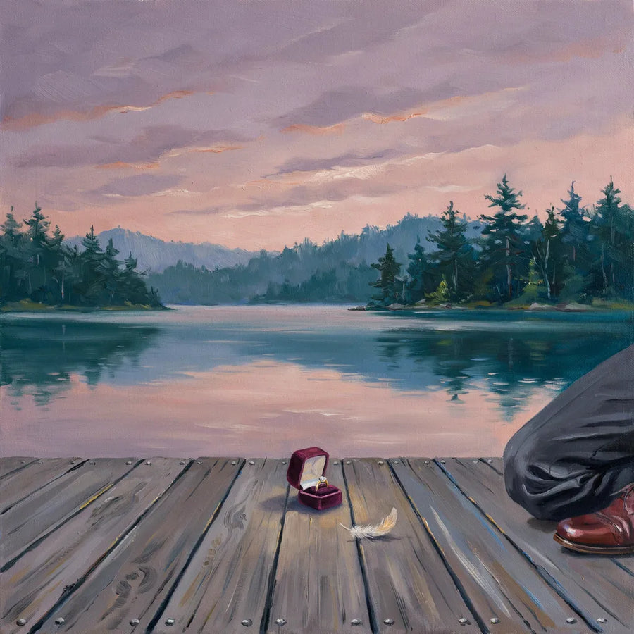 On One Knee at the Lake
