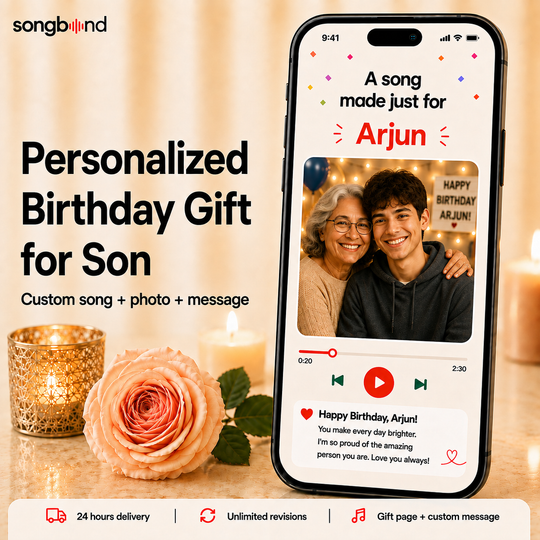 Personalized Birthday Gift for Son — Custom Song Keepsake