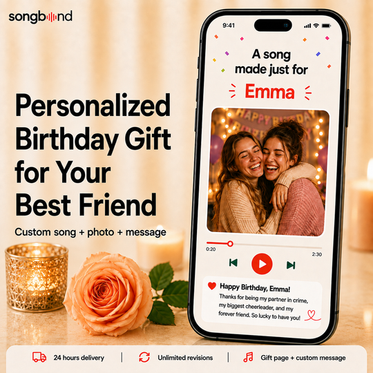 Personalized Birthday Gift for Your Best Friend — Custom Song Keepsake