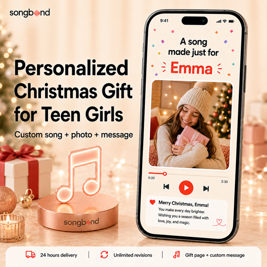 Personalized Christmas Gift for Teen Girls — Custom Song Keepsake