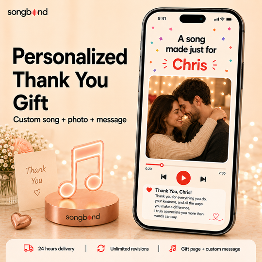 Personalized Thank You Gift — Custom Song Keepsake