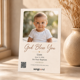 Personalized Baptism Gift for a Baby Boy — Custom Song Keepsake