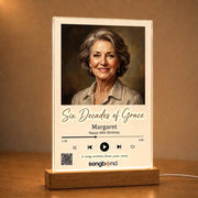 60th birthday gift for her — custom song LED acrylic plaque keepsake — Songbond