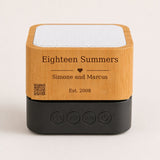 Eighteen Summers custom song soundbox - Simone and Marcus 18th anniversary gift