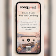 One Year, One Song custom song digital download - Ava and Liam anniversary gift