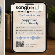 Sapphire and Steady custom song digital album art - Diane and Arthur 45th anniversary gift