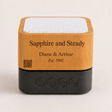 Sapphire and Steady custom song soundbox - Diane and Arthur 45th anniversary gift