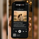 5th anniversary - personalized custom song digital: phone screen music player mockup - Songbond