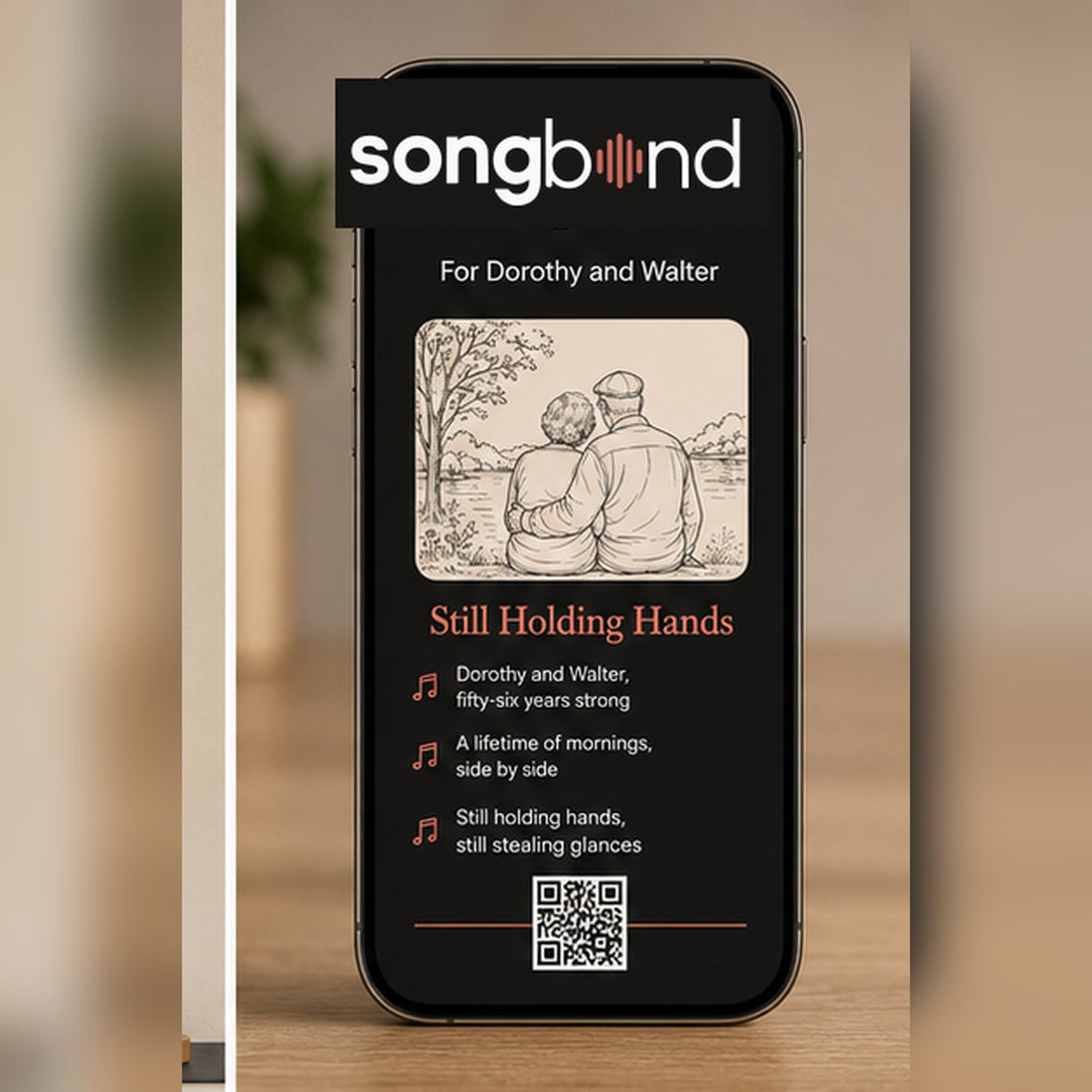 Still Holding Hands custom song digital album art - Dorothy and Walter grandparents anniversary gift