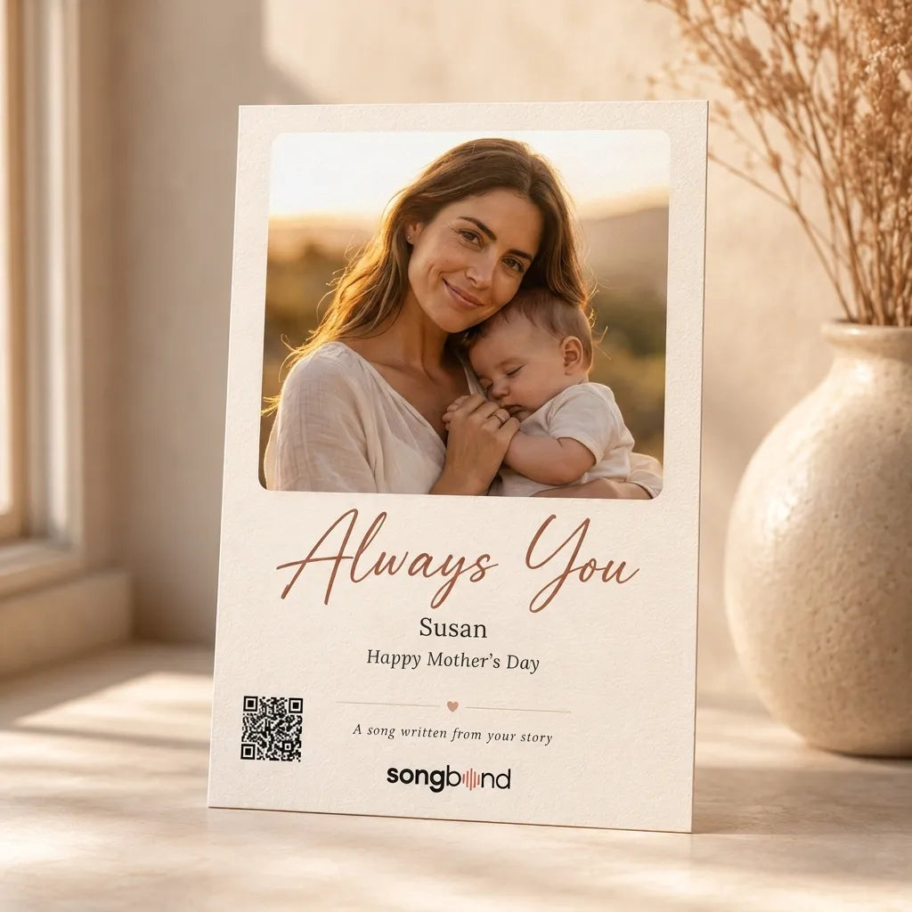 Mother's Day gift for Mom — custom song lyric card — Songbond