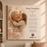 Personalized Birthday Gift for Grandma — Canvas Wall Art