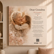 Personalized Birthday Gift for Grandma — Canvas Wall Art