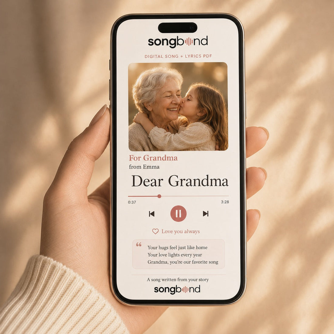 Personalized Birthday Gift for Grandma — Digital Song + Lyrics PDF