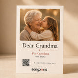 Personalized Birthday Gift for Grandma — Lyrics Card