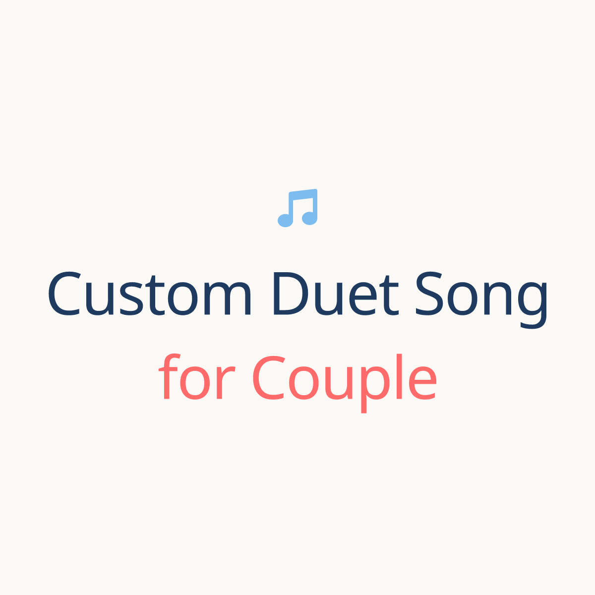 Printed lyrics card with QR for a custom Duet Song song gift for Couple from Anyone – Songbond