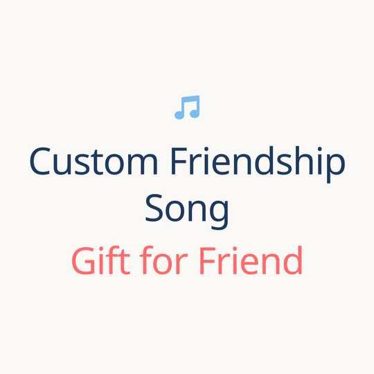 Printed lyrics card with QR for a custom Friendship song gift for Friend from Anyone – Songbond