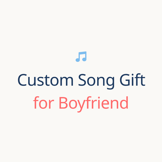 Printed lyrics card with QR for a custom No Specific Occasion song gift for Boyfriend from Anyone – Songbond