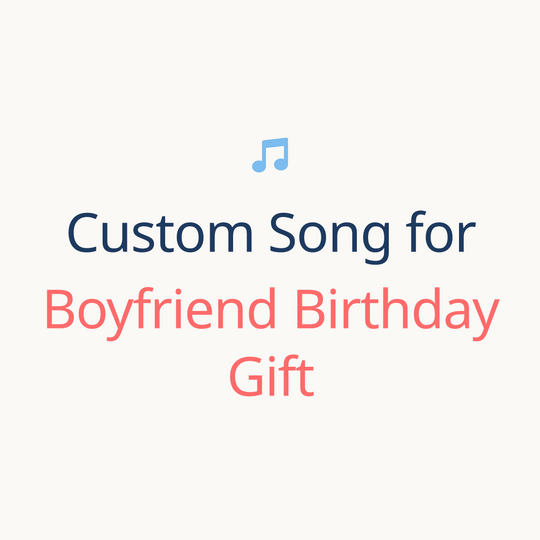 Printed lyrics card with QR for a custom Boyfriend Birthday song gift for Boyfriend from Anyone – Songbond