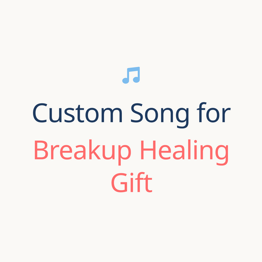 Printed lyrics card with QR for a custom Breakup Healing song gift for Anyone from Anyone – Songbond