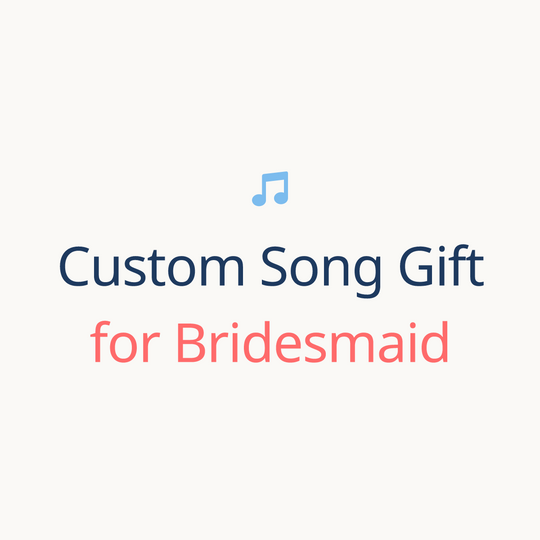 Printed lyrics card with QR for a custom N/A song gift for Bridesmaid from Anyone – Songbond