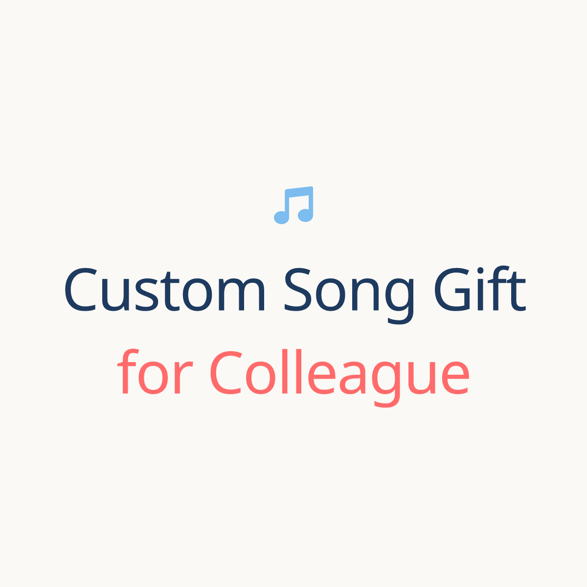 Printed lyrics card with QR for a custom Custom Song song gift for Colleague from Anyone – Songbond