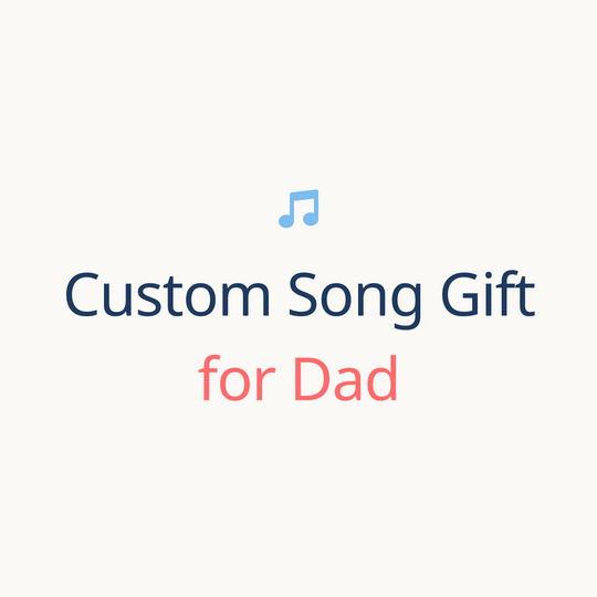 Printed lyrics card with QR for a custom No Specific Occasion song gift for Dad from Anyone – Songbond