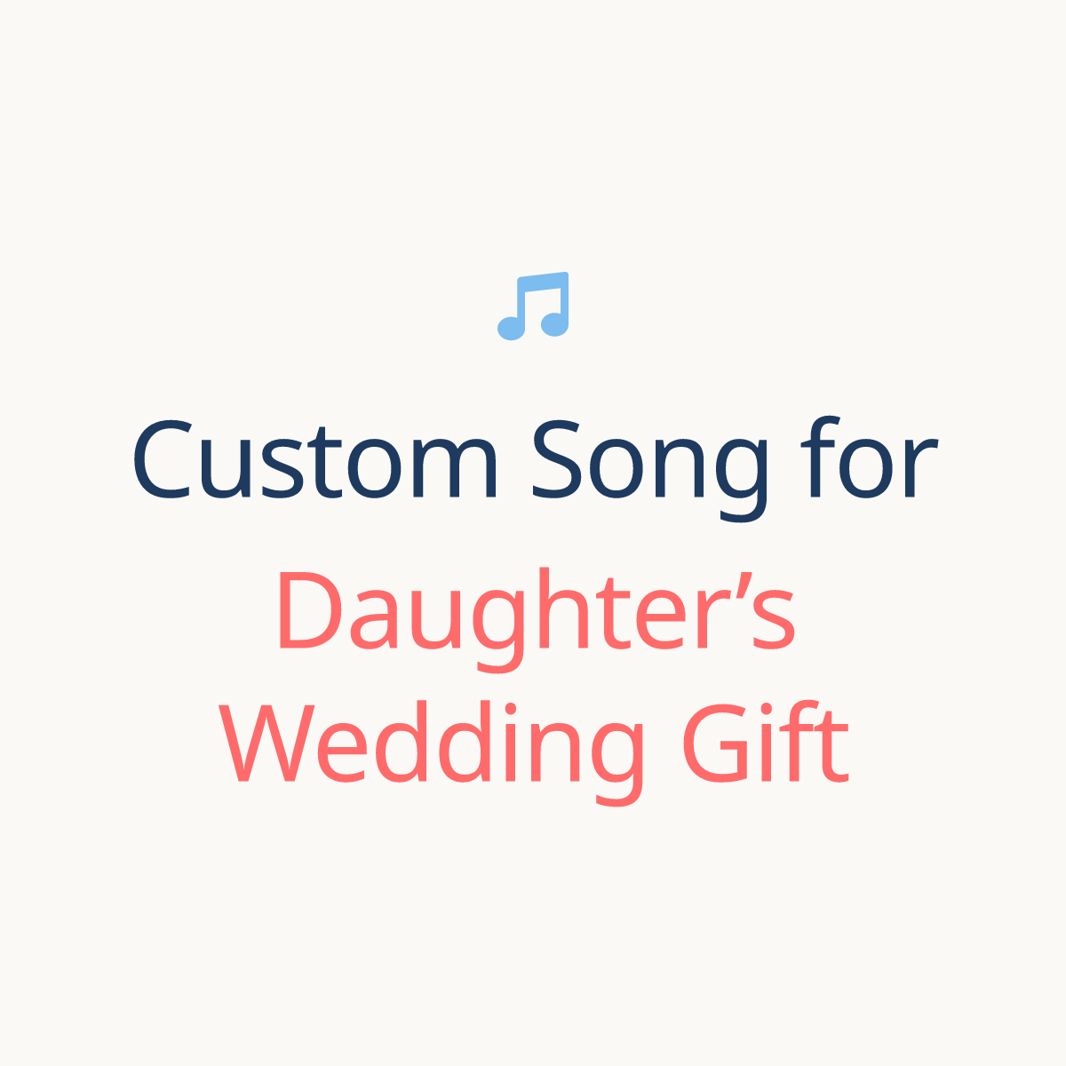 Printed lyrics card with QR for a custom Daughter’s Wedding song gift for Daughter from Anyone – Songbond