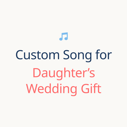 Printed lyrics card with QR for a custom Daughter’s Wedding song gift for Daughter from Anyone – Songbond