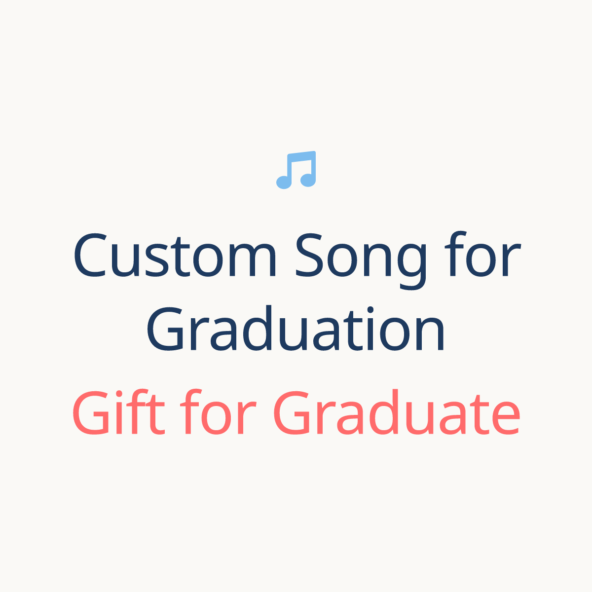 Printed lyrics card with QR for a custom Graduation song gift for Graduate from Anyone – Songbond