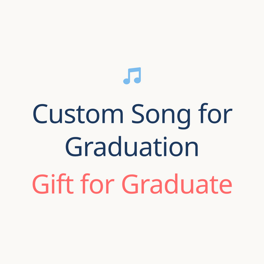 Printed lyrics card with QR for a custom Graduation song gift for Graduate from Anyone – Songbond