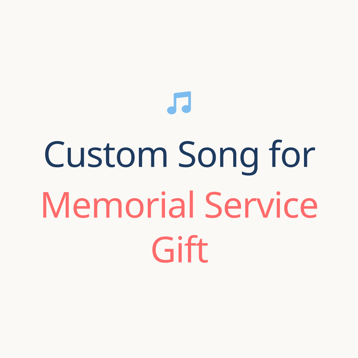 Printed lyrics card with QR for a custom Memorial Service song gift for Anyone from Anyone – Songbond