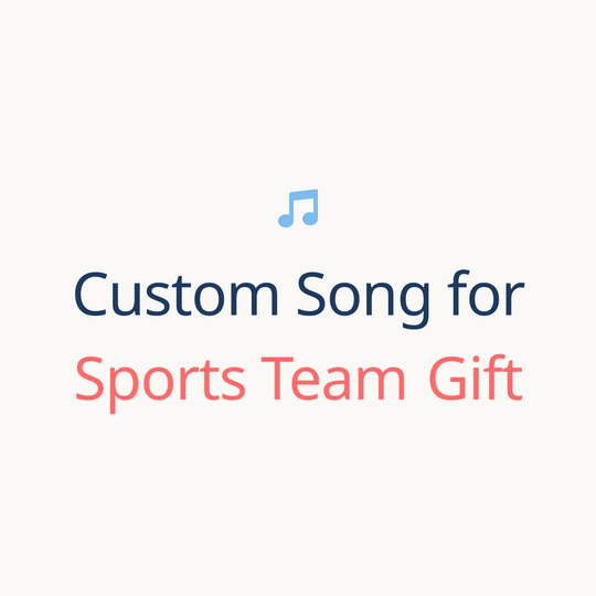 Printed lyrics card with QR for a custom Custom Song for Sports Team song gift for Sports Team from Anyone – Songbond