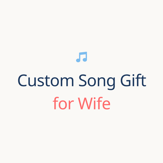 Printed lyrics card with QR for a custom No Specific Occasion song gift for Wife from Anyone – Songbond