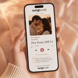 Digital Song + Lyrics PDF mockup for fifth anniversary product