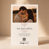 Lyrics Card mockup for fifth anniversary product