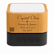 15 year anniversary gift — custom song engraved soundbox with QR — Songbond