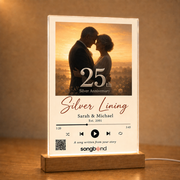 25th silver anniversary gift — custom song plaque — Songbond