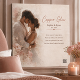 7th copper anniversary gift — custom song canvas — Songbond