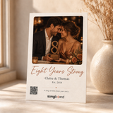8th anniversary gift — custom song card — Songbond