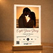 8th anniversary gift — custom song plaque — Songbond