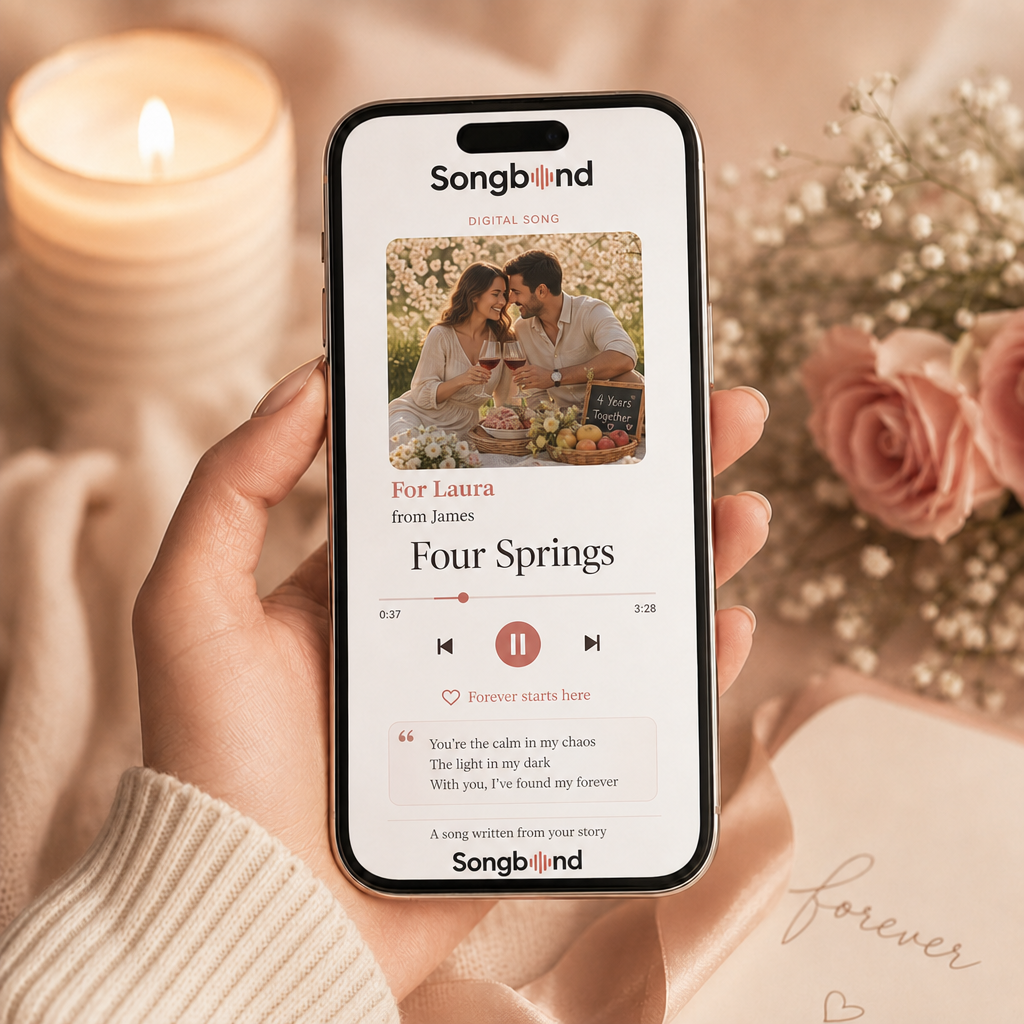 4th anniversary gift — custom song digital — Songbond