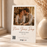 9th anniversary gift — custom song card — Songbond
