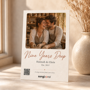 9th anniversary gift — custom song card — Songbond
