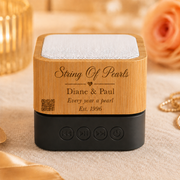 30th anniversary gift — personalized custom song soundbox: engraved title, names, Est. 1996, scannable QR code — Songbond
